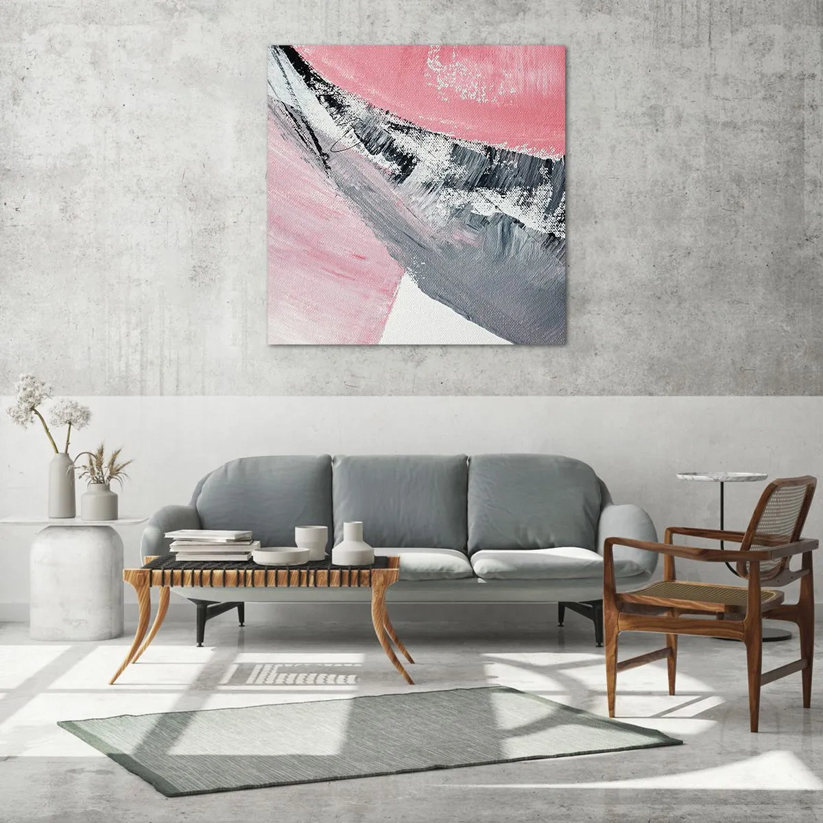 Glasbild - Bild auf glas - Passende Komposition - 70x70 cm