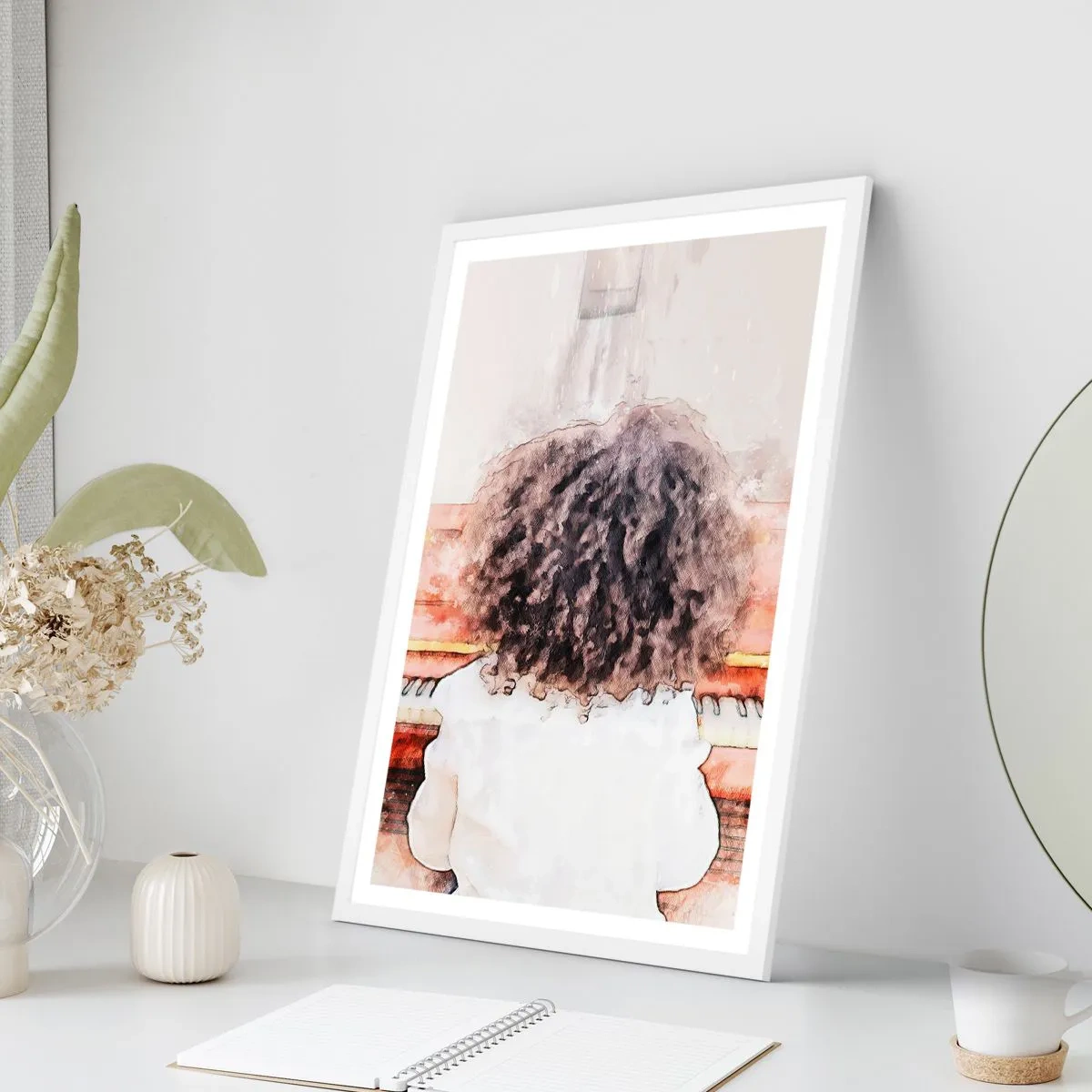 Poster in einem weißen Rahmen - In der neuen Welt - 50x70 cm