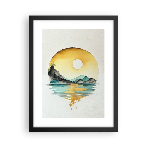 Poster in einem schwarzem Rahmen - Im Kreis der Schönheit - 30x40 cm