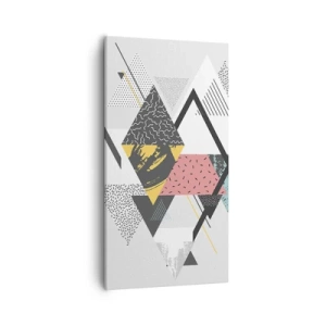 Bild auf Leinwand - Leinwandbild - Variation über Dreieck und Raute - 55x100 cm