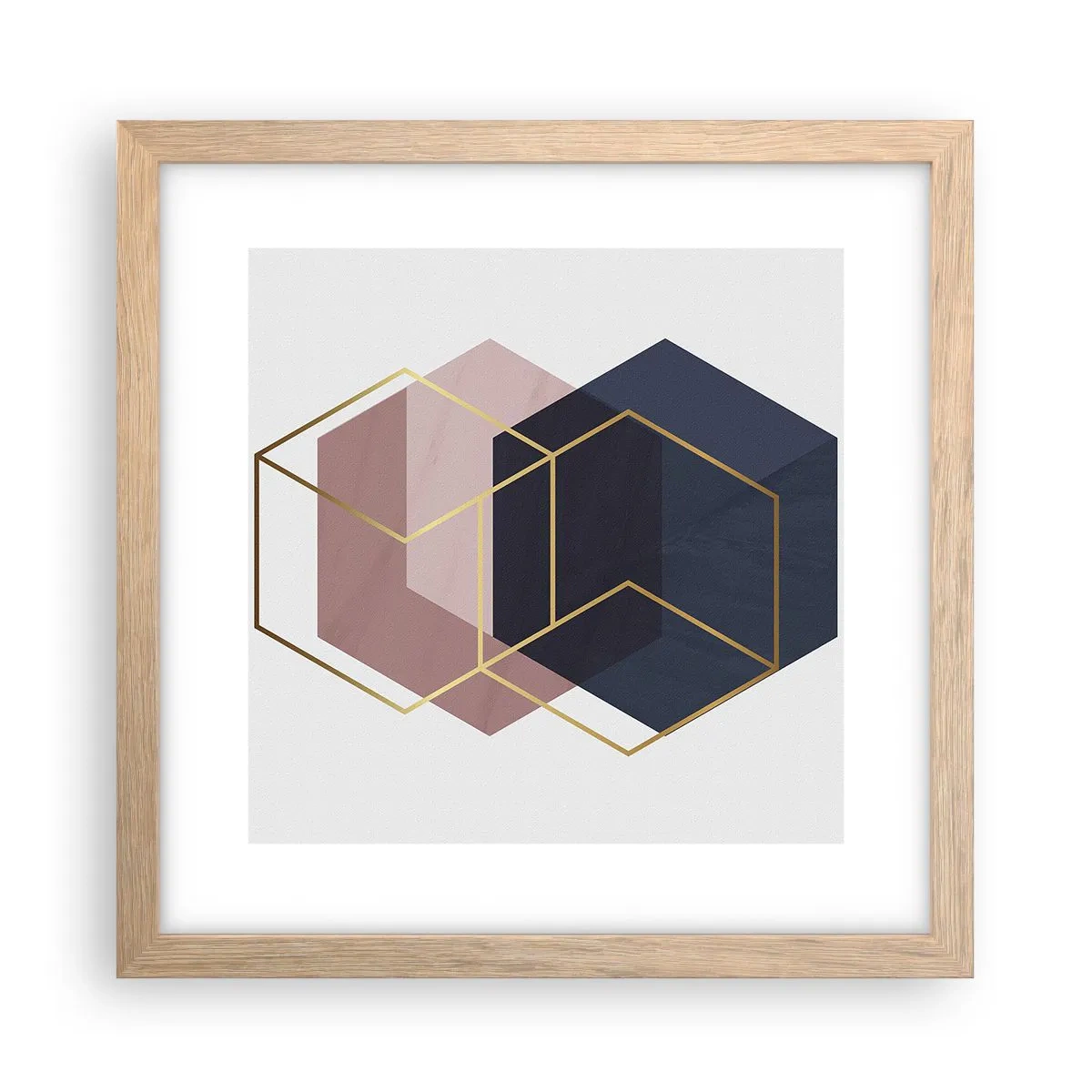 Poster in einem Rahmen aus heller Eiche - Die Kraft der Einfachheit - 30x30 cm