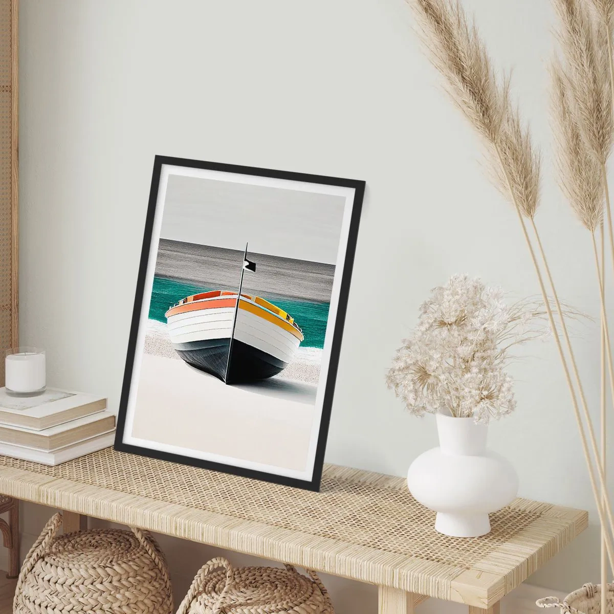 Poster in einem schwarzem Rahmen - An seinem Platz - 30x40 cm