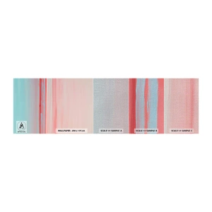 Fototapeten Muster Premium Canvas - Abstraktion im Morgengrauen - Pastell, Minimalistisch, Stück - 100x30 cm