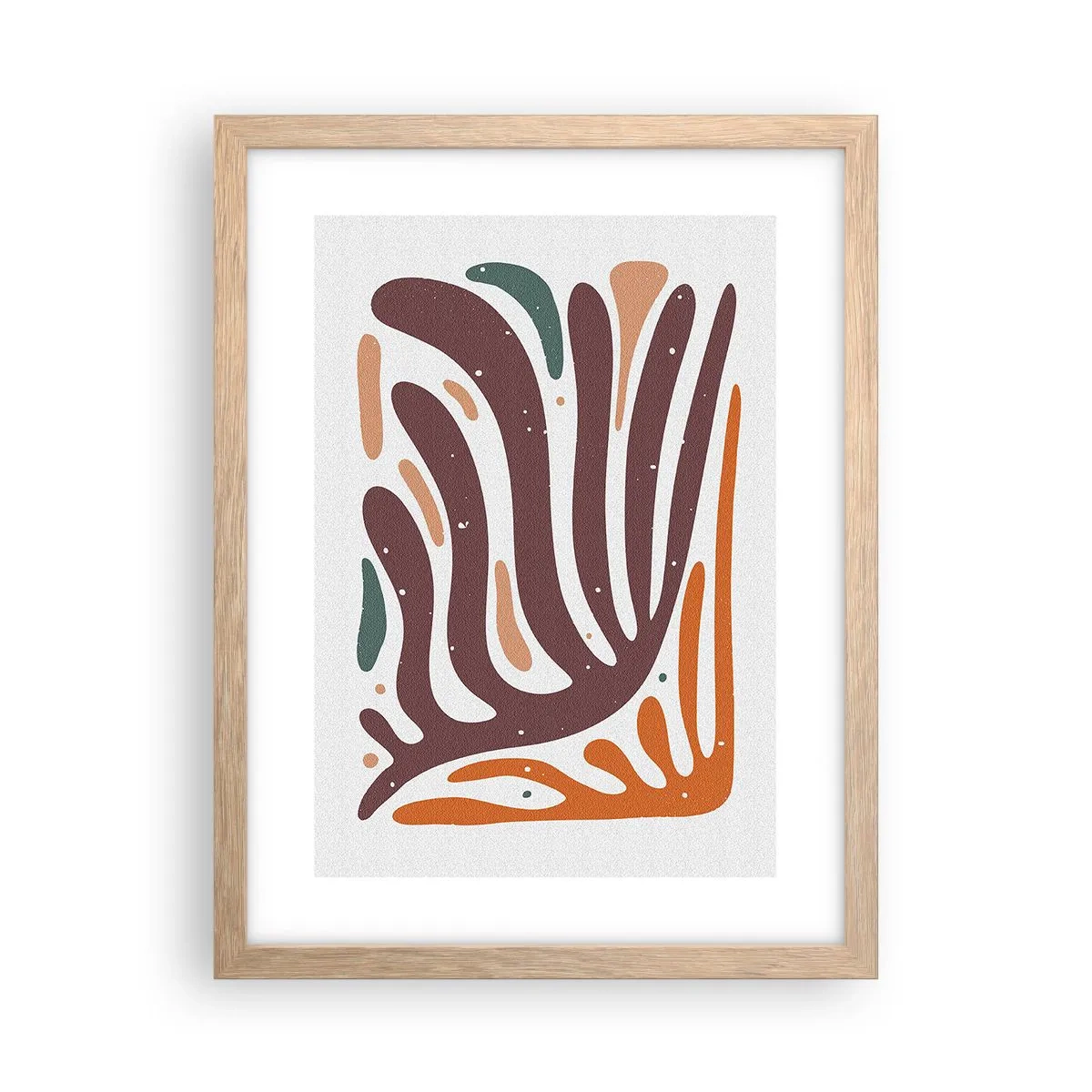 Poster in einem Rahmen aus heller Eiche - Strahlende organische Komposition - 30x40 cm