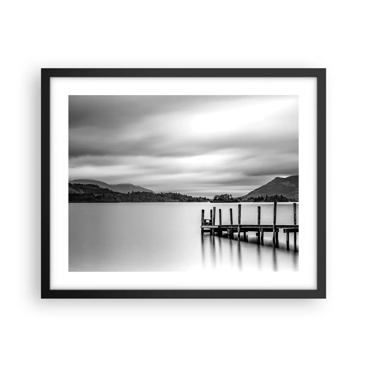 Poster in einem schwarzem Rahmen - Milde und Kraft - 50x40 cm