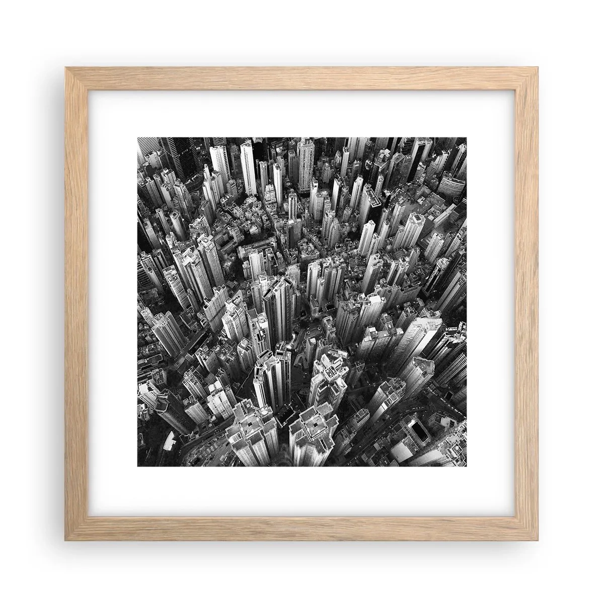 Poster in einem Rahmen aus heller Eiche - Immer höher und höher - 30x30 cm