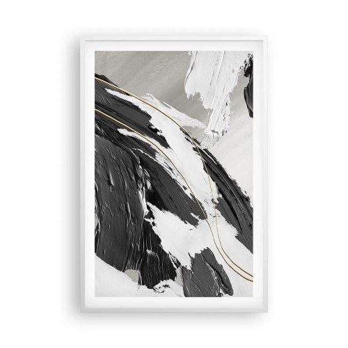 Poster in einem weißen Rahmen - Abstraktion in großem Stil - 61x91 cm