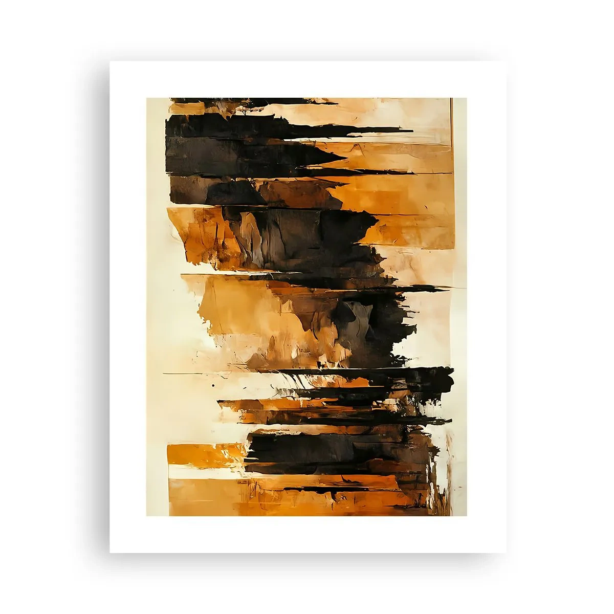 Poster - Harmonie von Schwarz und Gold - 40x50 cm