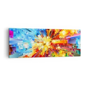 Bild auf Leinwand - Leinwandbild - Eine dynamische Explosion aus Farbe und Licht - 140x50cm - In Medienauflösung - Moderne Wanddekoration für Wohnzimmer und Schlafzimmer ARTTOR