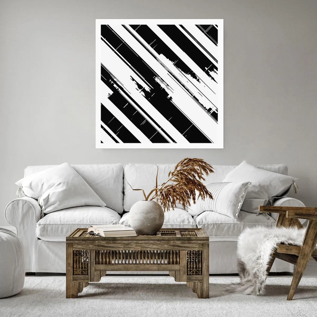 Poster - Eine intensive und dynamische Komposition - 50x50 cm