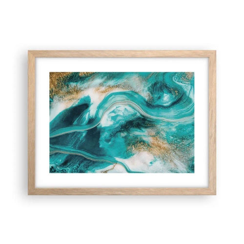 Poster in einem Rahmen aus heller Eiche - Der Fluss aus Gold - 40x30 cm