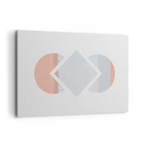 Bild auf Leinwand - Leinwandbild - Ein minimalistisches Gemälde mit geometrischen Formen - 120x80cm - Die Situation ist klar - Moderne Wanddekoration für Wohnzimmer und Schlafzimmer ARTTOR