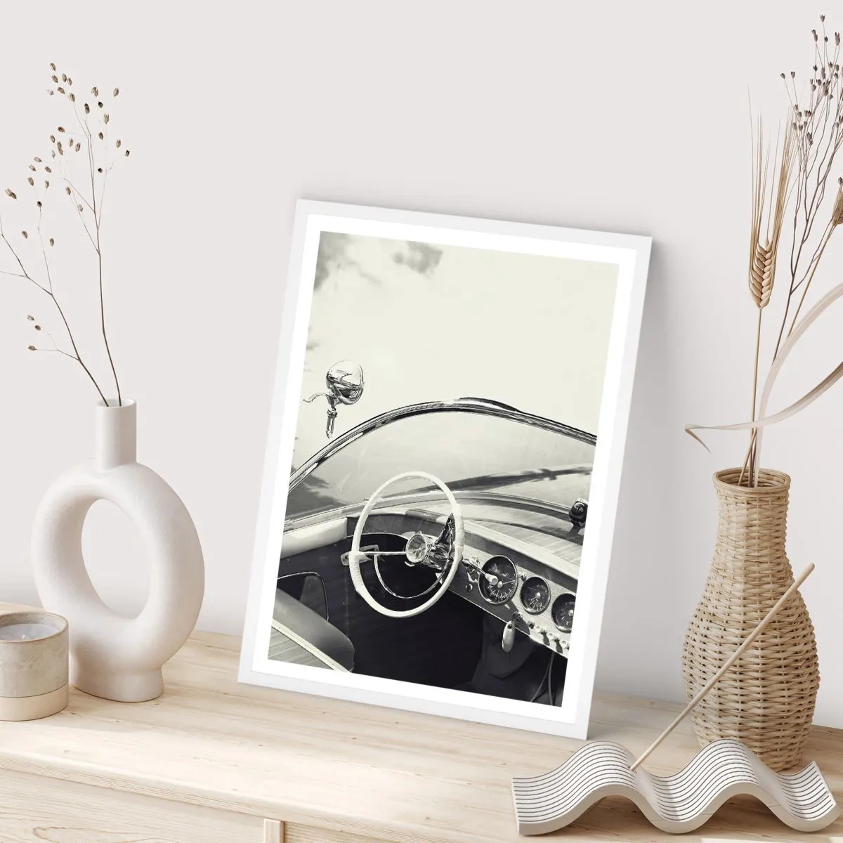 Poster in einem weißen Rahmen - Wetter für die Reichen - 61x91 cm