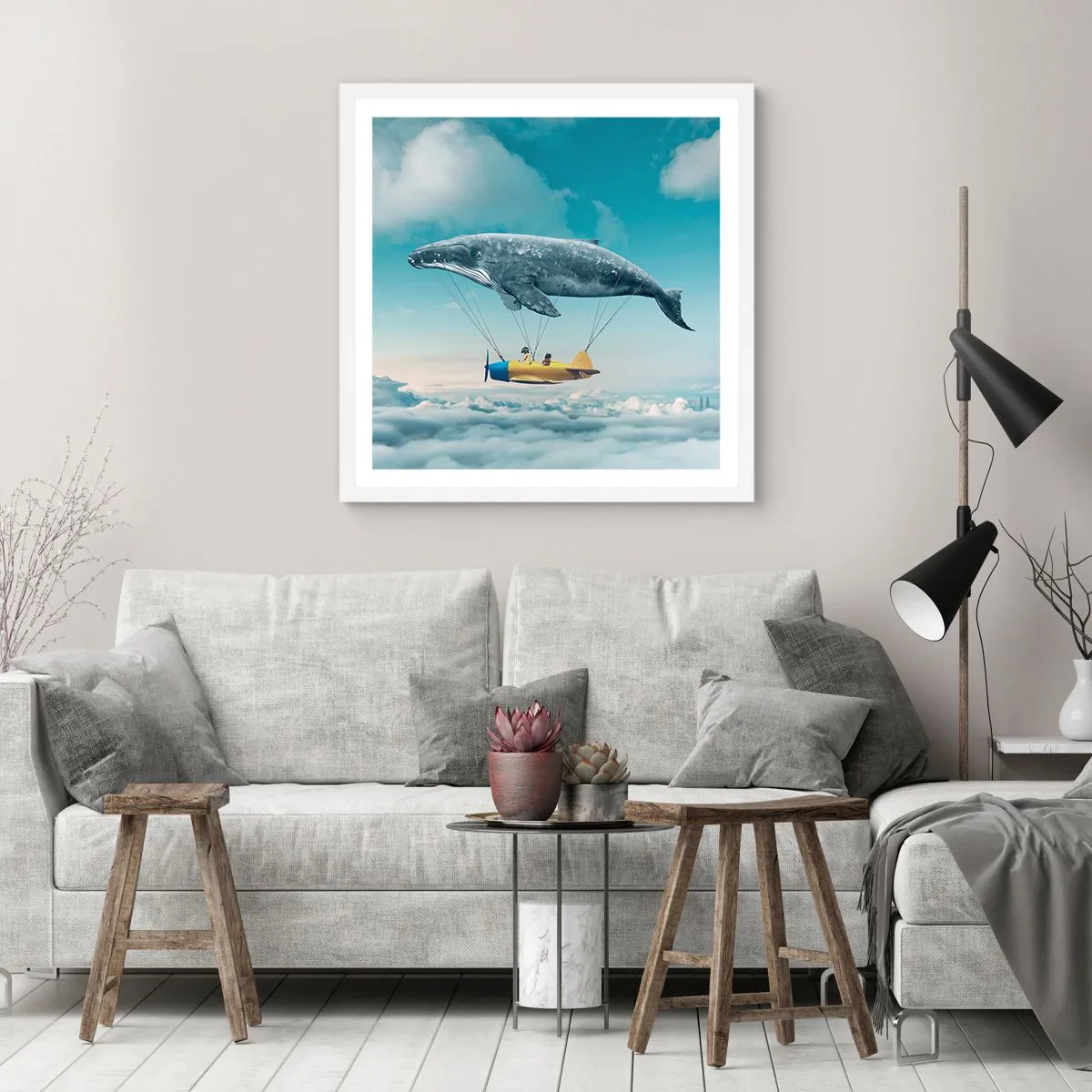 Poster in einem weißen Rahmen - Warum nicht? - 30x30 cm