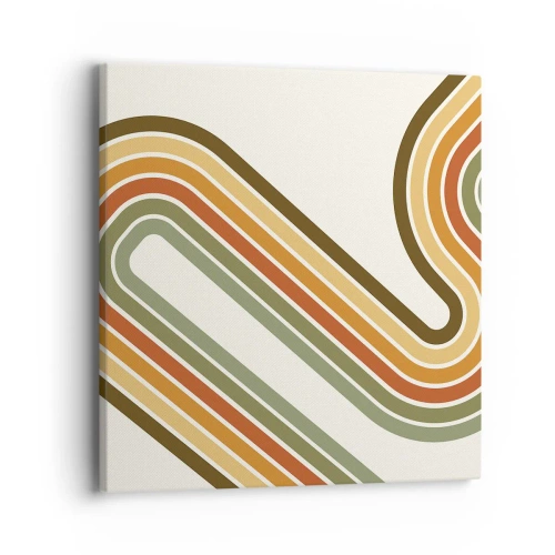 Bild auf Leinwand - Leinwandbild - Zickzack zum Ziel - 40x40 cm