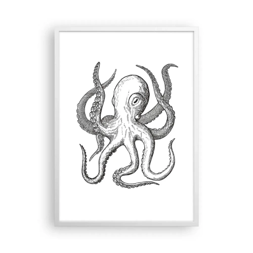 Poster in einem weißen Rahmen - Mit den Wellen tanzen - 50x70 cm