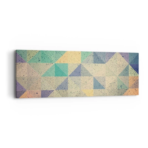 Bild auf Leinwand - Leinwandbild - Republik der Dreiecke - 90x30 cm