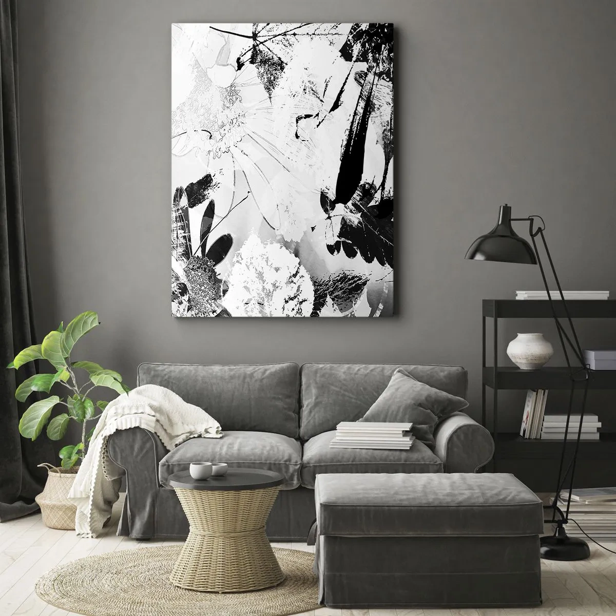 Bild auf Leinwand - Leinwandbild - Herbst negativ - 45x80 cm