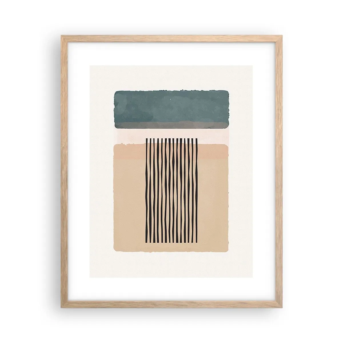 Poster in einem Rahmen aus heller Eiche - Alles ist in Ordnung - 40x50 cm