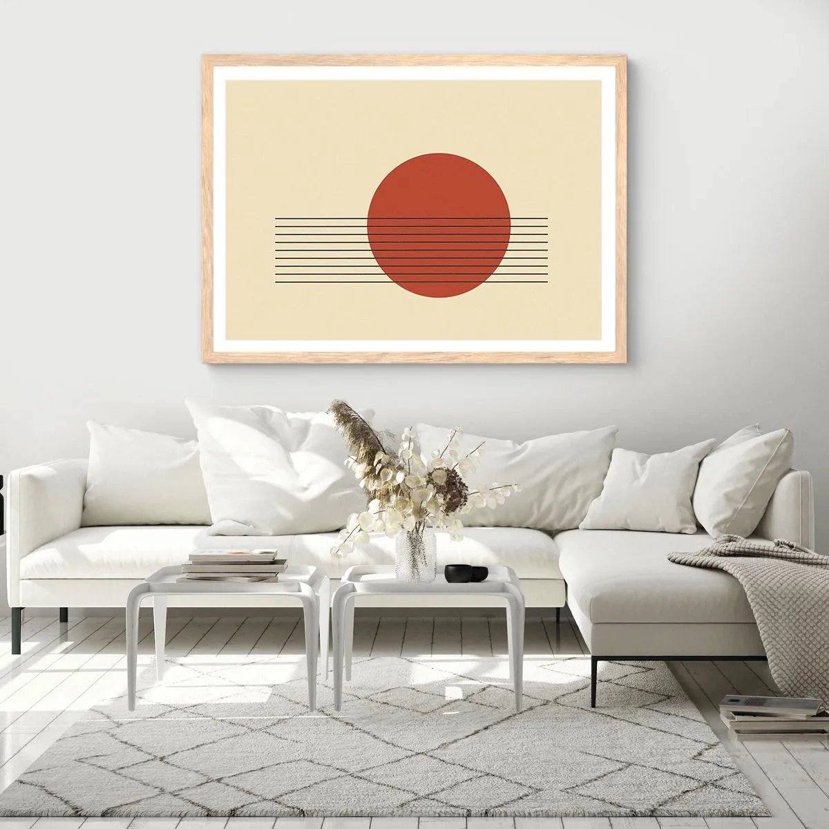 Poster in einem Rahmen aus heller Eiche - Immer wieder und weiter - 40x30 cm