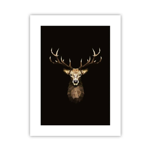 Poster - Kubistischer Hirsch - 30x40 cm