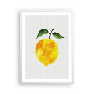 Poster in einem weißen Rahmen - So schmeckt man die Sonne - 50x70 cm