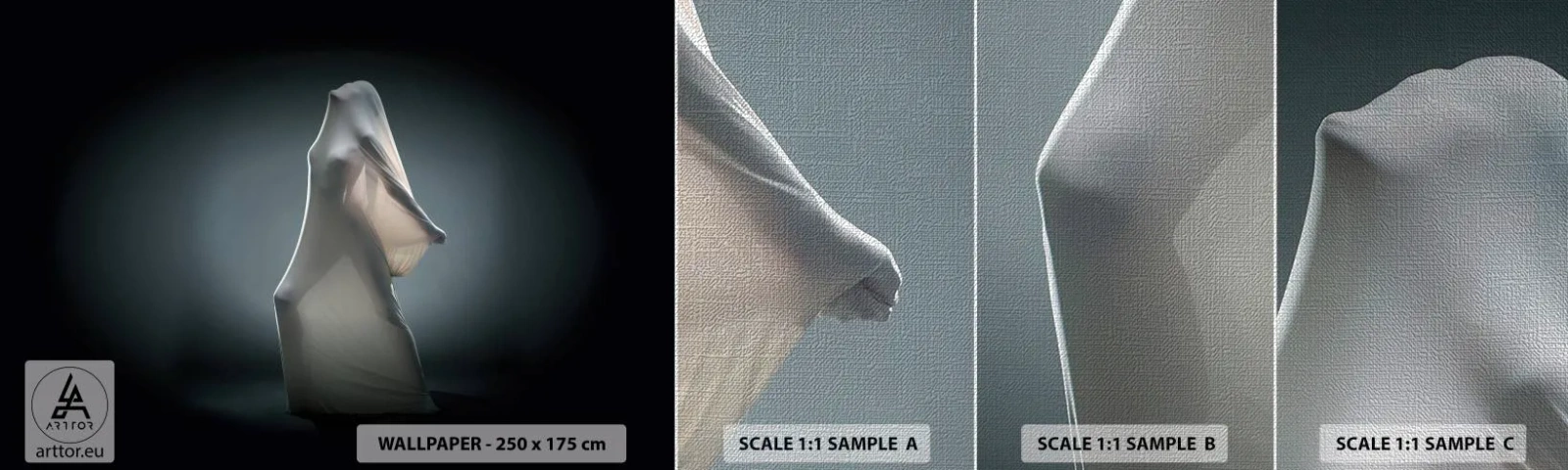 Fototapeten Muster Premium Canvas - Versteckte Wünsche - Frau, Tanzen, Stück - 100x30 cm