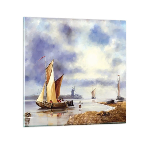 Glasbild - Bild auf glas - Die Rückkehr der Seeleute - 30x30 cm