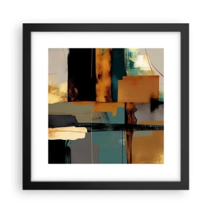 Poster in einem schwarzem Rahmen - Abstraktion – Licht und Schatten - 30x30 cm