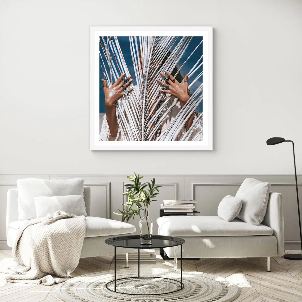 Poster in einem weißen Rahmen - Das Mädchen des Schamanen? - 50x50 cm