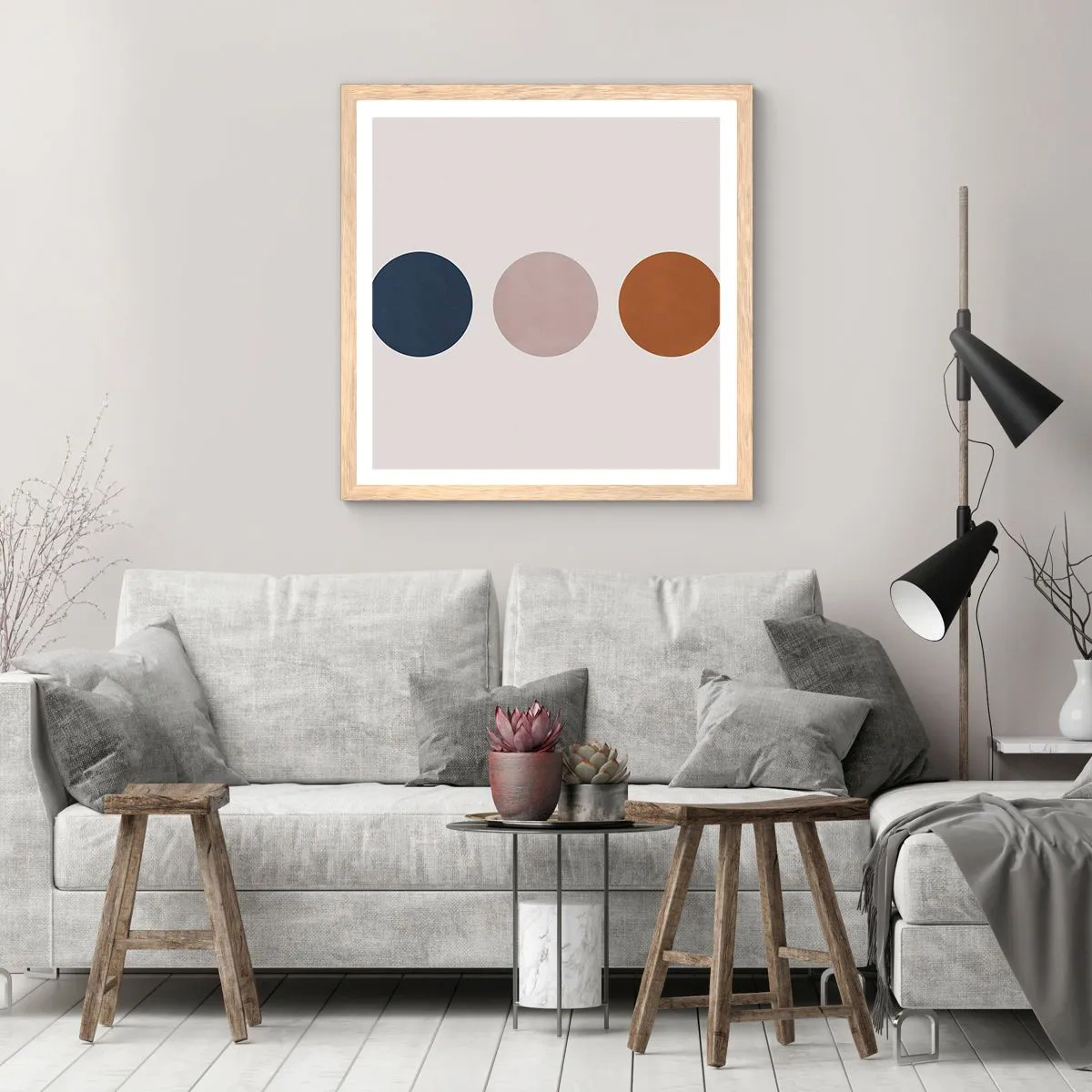 Poster in einem Rahmen aus heller Eiche - Ein Symbol für Exzellenz - 60x60 cm