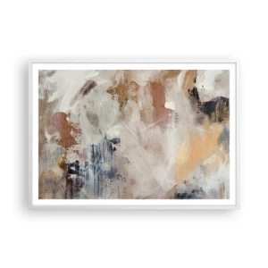 Poster in einem weißen Rahmen - Neblige Abstraktion - 100x70 cm