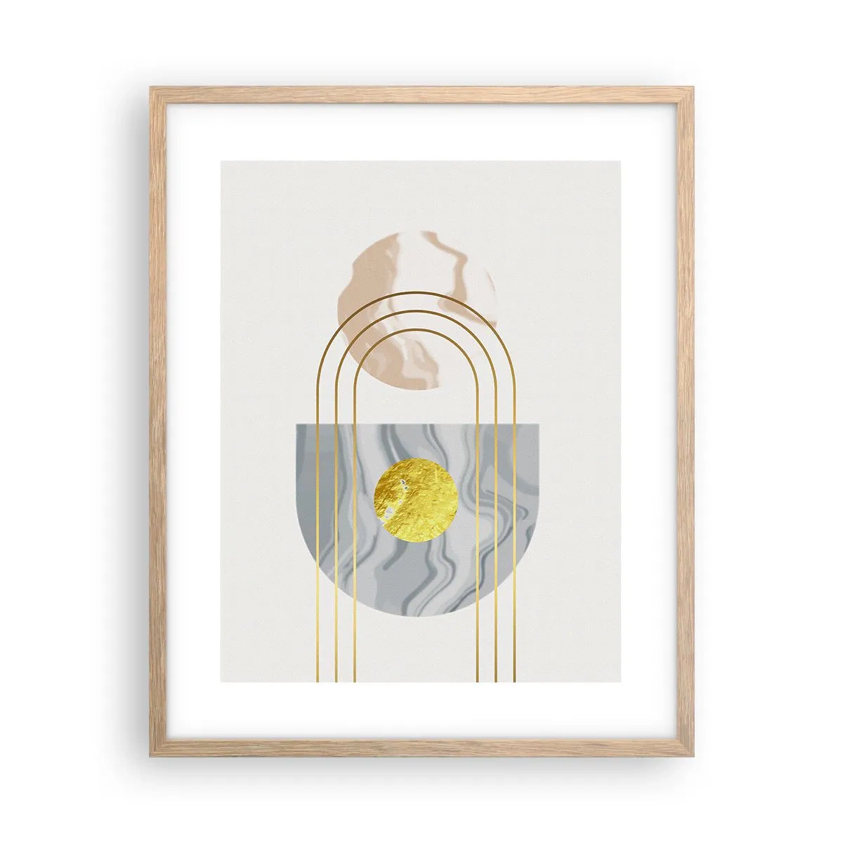 Poster in einem Rahmen aus heller Eiche - Helligkeit und Brillanz - 40x50 cm