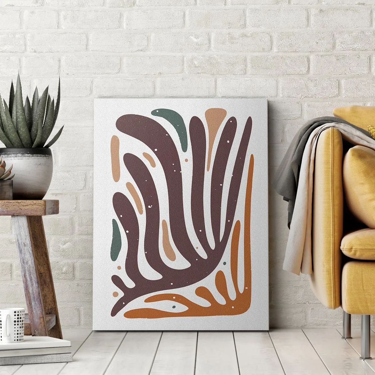 Bild auf Leinwand - Leinwandbild - Strahlende organische Komposition - 55x100 cm