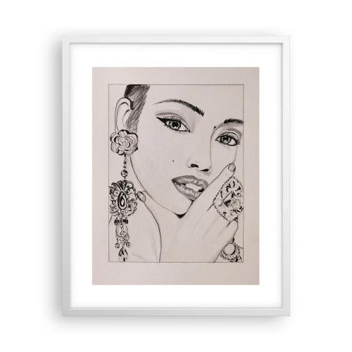 Poster in einem weißen Rahmen - Das schönste Juwel - 40x50 cm