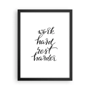 Poster in einem schwarzem Rahmen - Lebensbalance - 30x40 cm