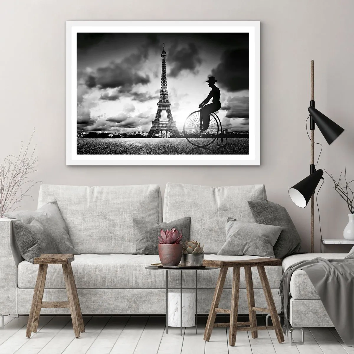 Poster in einem weißen Rahmen - Sehnsucht nach Belle Epoque - 91x61 cm