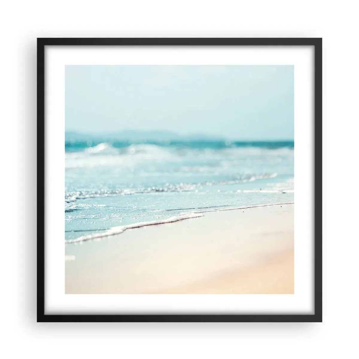 Poster in einem schwarzem Rahmen - Hitze und Lärm - 50x50 cm