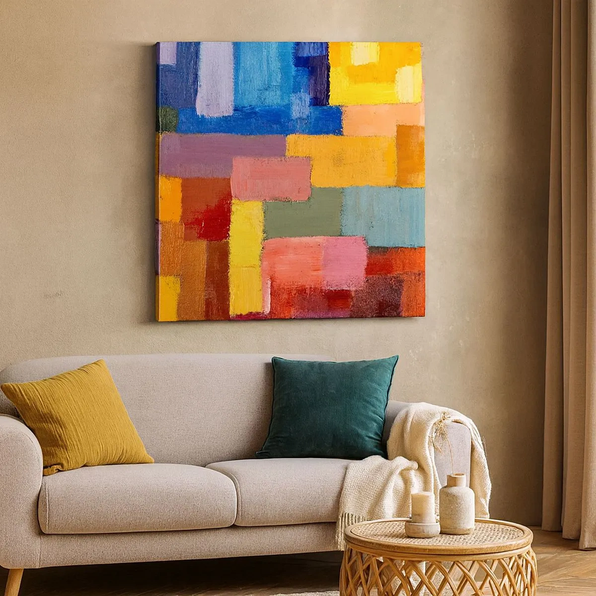 Bild auf Leinwand - Leinwandbild - Jeder ist anders, alle bunt - 30x30 cm