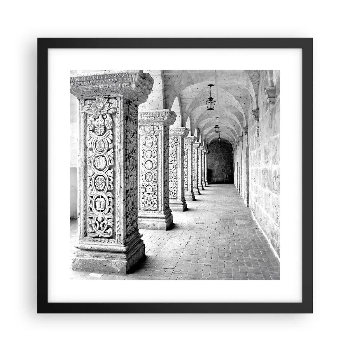 Poster in einem schwarzem Rahmen - Und wo geht’s hin...? - 40x40 cm