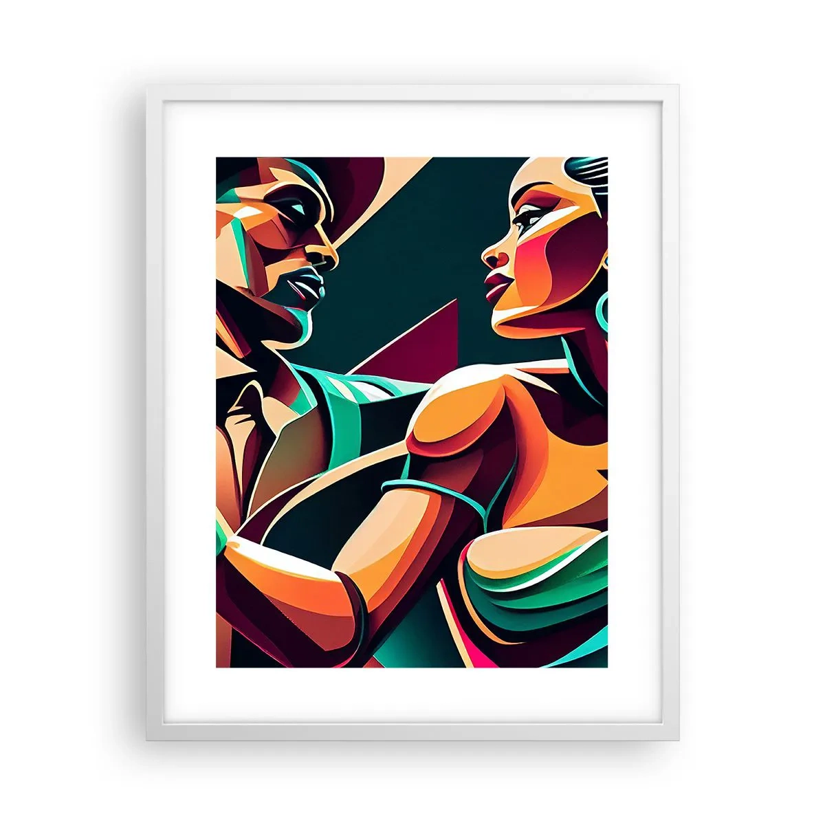 Poster in einem weißen Rahmen - Im Rhythmus des Herzens - 40x50 cm