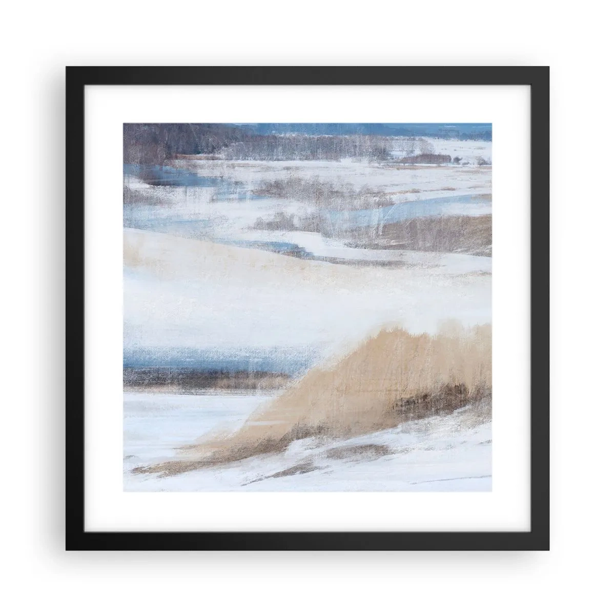 Poster in einem schwarzem Rahmen - Winterkomposition - 40x40 cm