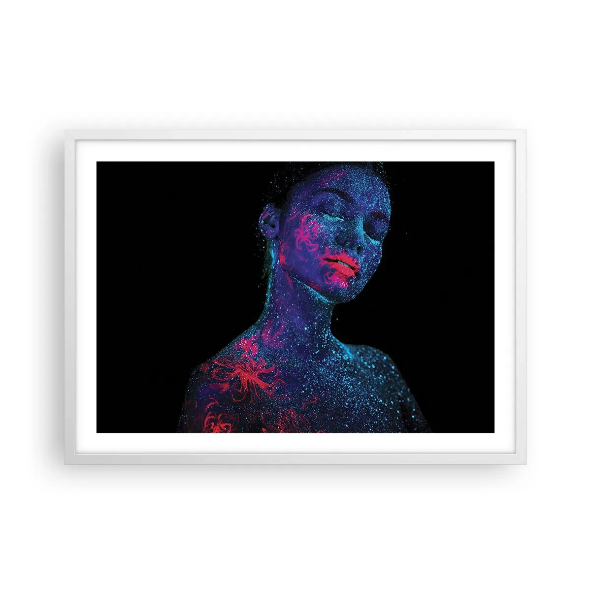 Poster in einem weißen Rahmen - Im Sternenstaub - 70x50 cm