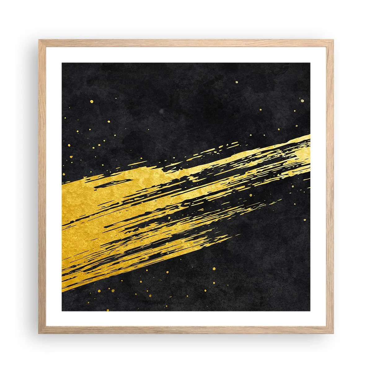 Poster in einem Rahmen aus heller Eiche - Sprung in den Hyperraum - 60x60 cm