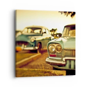 Bild auf Leinwand - Leinwandbild - Wir werden abwarten und sehen - 40x40 cm