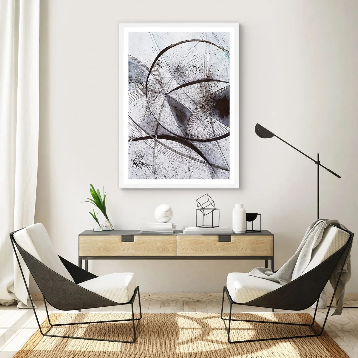Poster in einem weißen Rahmen - Futuristische Fantasie - 40x50 cm