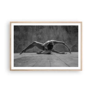 Poster in einem Rahmen aus heller Eiche - Symmetrie gefunden - 91x61 cm