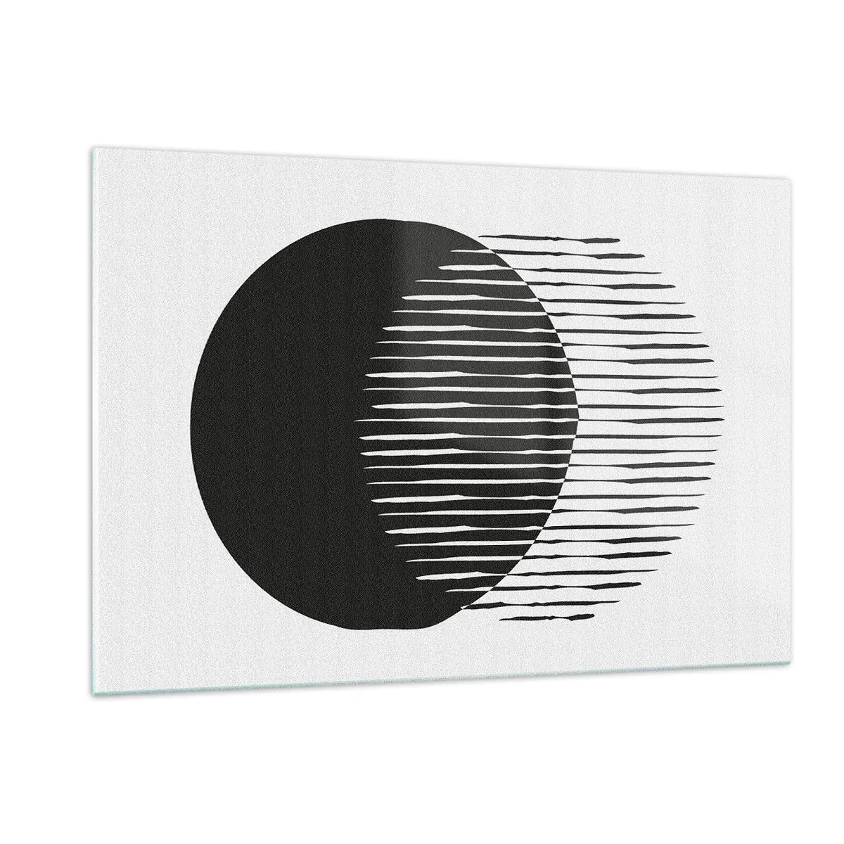 Glasbild - Bild auf glas - Eine minimalistische Form aus zwei sich kreuzenden Kreisen - 120x80cm - Sein Alter Ego - Moderne Wanddekoration für Wohnzimmer und Schlafzimmer ARTTOR