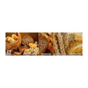 Fototapeten Muster Premium Sand - Wir sind wieder davongekommen - Gastronomie, Brot, Brot - 100x30 cm