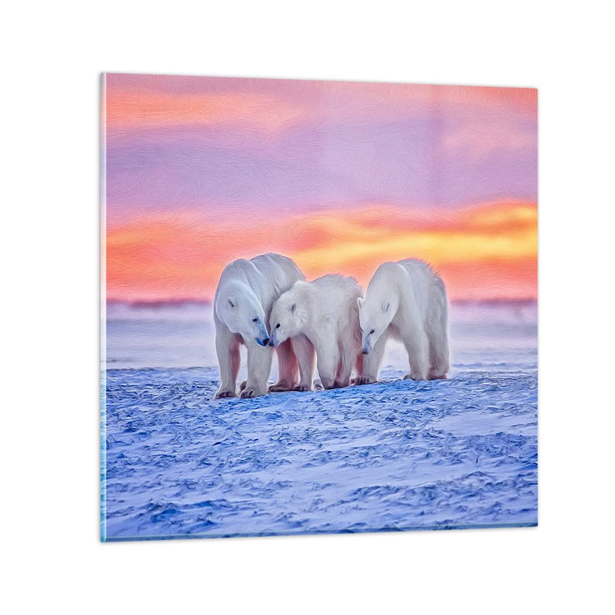Glasbild - Bild auf glas - Familienwärme ist genug - 30x30 cm